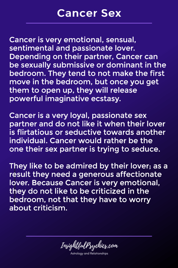 Rakovina Sex a svádění