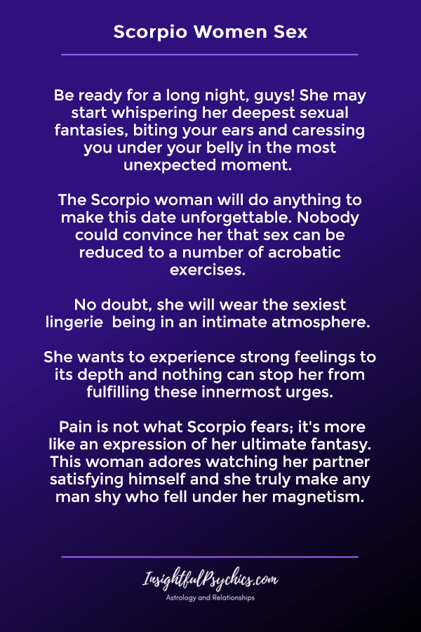 Жена Скорпион Сексуални черти
