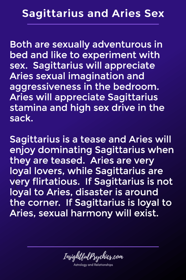 sagittarius dan aries serasi secara seksual