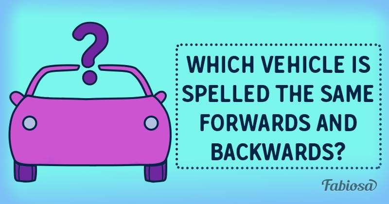 Tijd voor een hersenkrakerend raadsel: welk voertuig wordt zowel vooruit als achteruit op dezelfde manier gespeld?