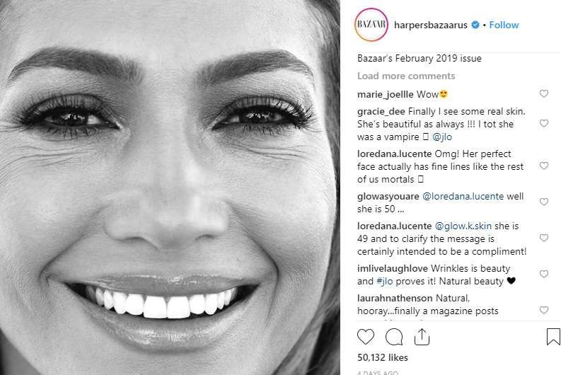 J.Lo's Wrinkles: Photo of the Singer's Neretouched Face zveřejnila populární lesklá