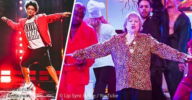 A legendás Kathy Bates előadja Bruno Mars dalát az ajak szinkroncsatájában, és az emberek imádják!