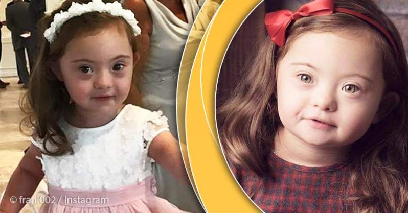 Čtyřletá dívka s Downovým syndromem se během módní přehlídky pro postižené modelky vrhla na molo bouří