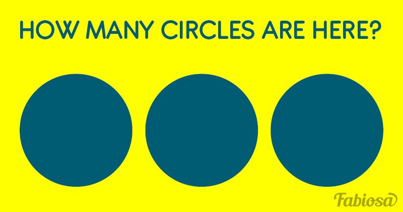 अपने तर्क पर बारी! चित्र में कितने वृत्त हैं?
