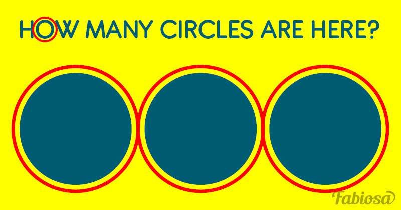 अपने तर्क पर बारी! चित्र में कितने वृत्त हैं?